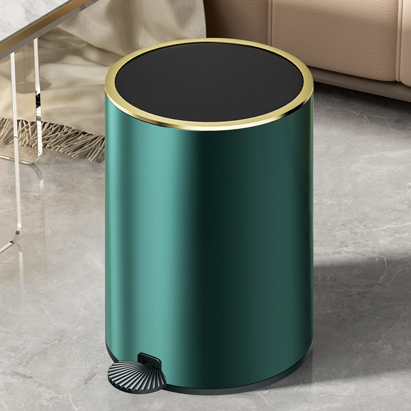垃圾桶家用客厅创意带盖子脚踏式化妆室脚踩厨房现代轻奢风高档简