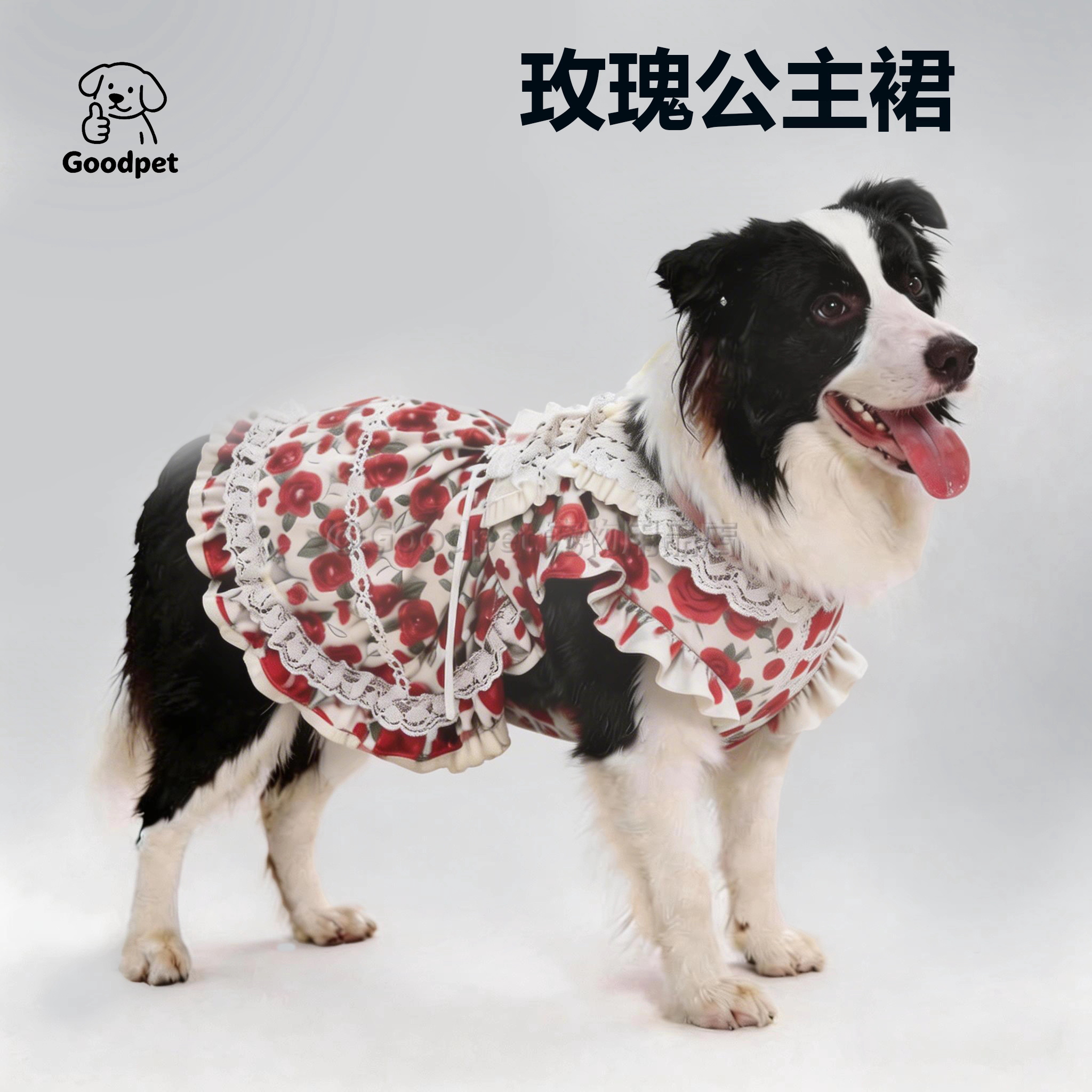 狗狗衣服中大型犬裙子春夏薄款防掉毛萨摩耶边牧公主裙宠物服装