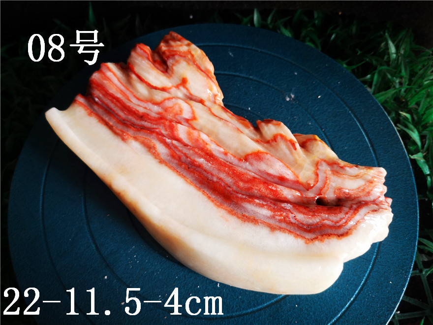 猪肉石彩霞石观赏石奇石天然石头腊肉红烧肉五花肉原石富贵肉摆件