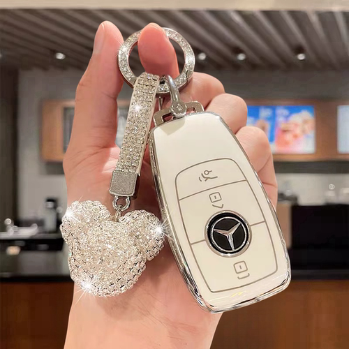 适用奔驰e300l钥匙套c260l壳a200l车glb220包GLC扣gle350/gla高级