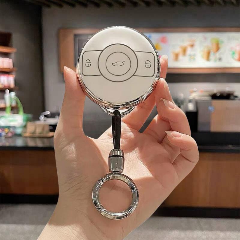 适用奔驰smart精灵一号钥匙套#1号3号斯玛特Pro保护壳汽车扣包女