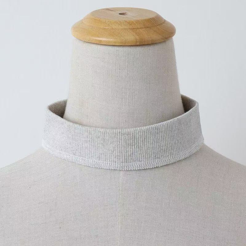 3.5cm套头衣领领口口半高领内衣圆领保暖新款罗文领子领半螺纹