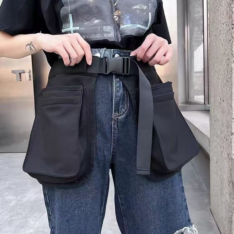 户外多功能腰带抖音网红腰包女百搭洋气拉链多口袋半身围裙腰封男