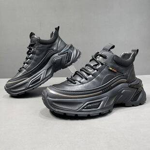 子男款 运动休闲鞋 潮鞋 厚底日常男生时尚 头层牛皮秋冬新款 男鞋 男式