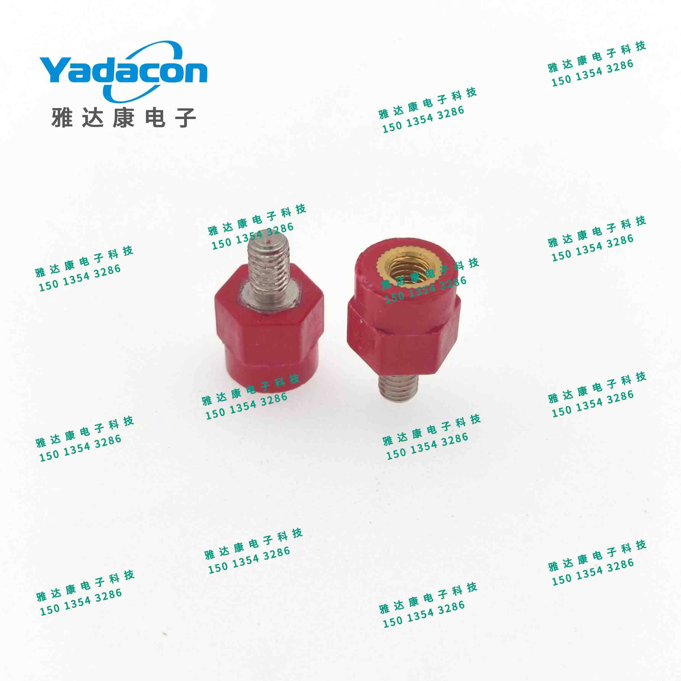 六角接线纯铜绝缘端子红色