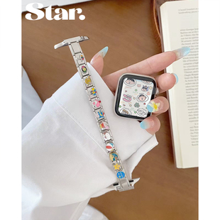 星光记日系卡通蜡笔小新意大利模块diy表带适用iwatch10987se小米