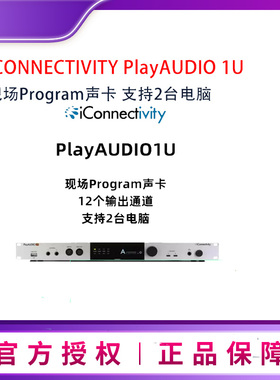 iConnectivity PlayAUDIO1U 现场Program声卡 支持2台电脑