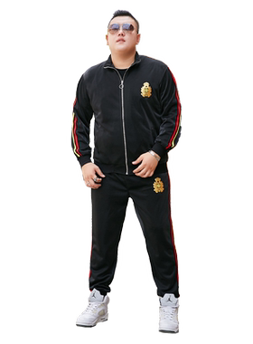 胖子加肥加大码休闲裤卫衣套装