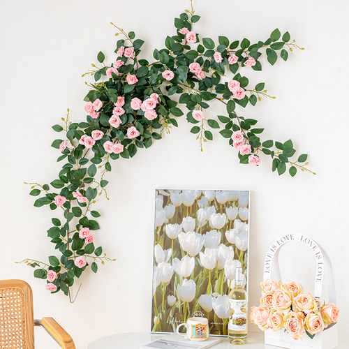 21头玫瑰仿真藤条装饰假花