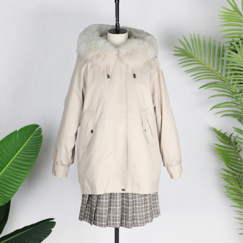 可路莎205687可拆卸内胆皮草派克