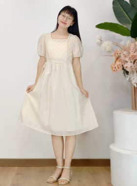 可路莎专柜232667夏季宽松天丝连衣裙女
