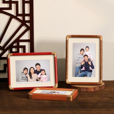 实木相框摆台装裱全家福画框挂墙6寸7七8八洗照片做成高级感摆件