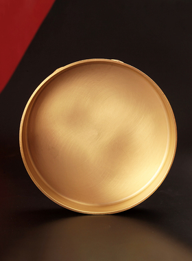 纯铜八吉祥曼扎修盘曼扎盘八吉祥曼扎供七宝石黄铜曼茶罗15cm手修