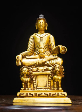 帕拉时期佛像七寸帕拉时期释迦摩尼佛精品仿古鎏金家用供佛摆件