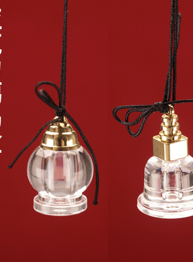 圆形噶乌亚克力装物供奉透明可打开相透明噶乌盒宝瓶随身携带男女