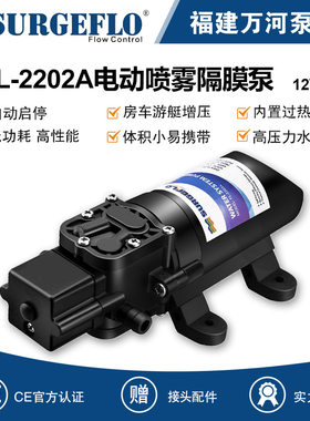 12V24V洗车电动喷雾器水泵高压隔膜泵农业园林喷洒雾化清洗泵