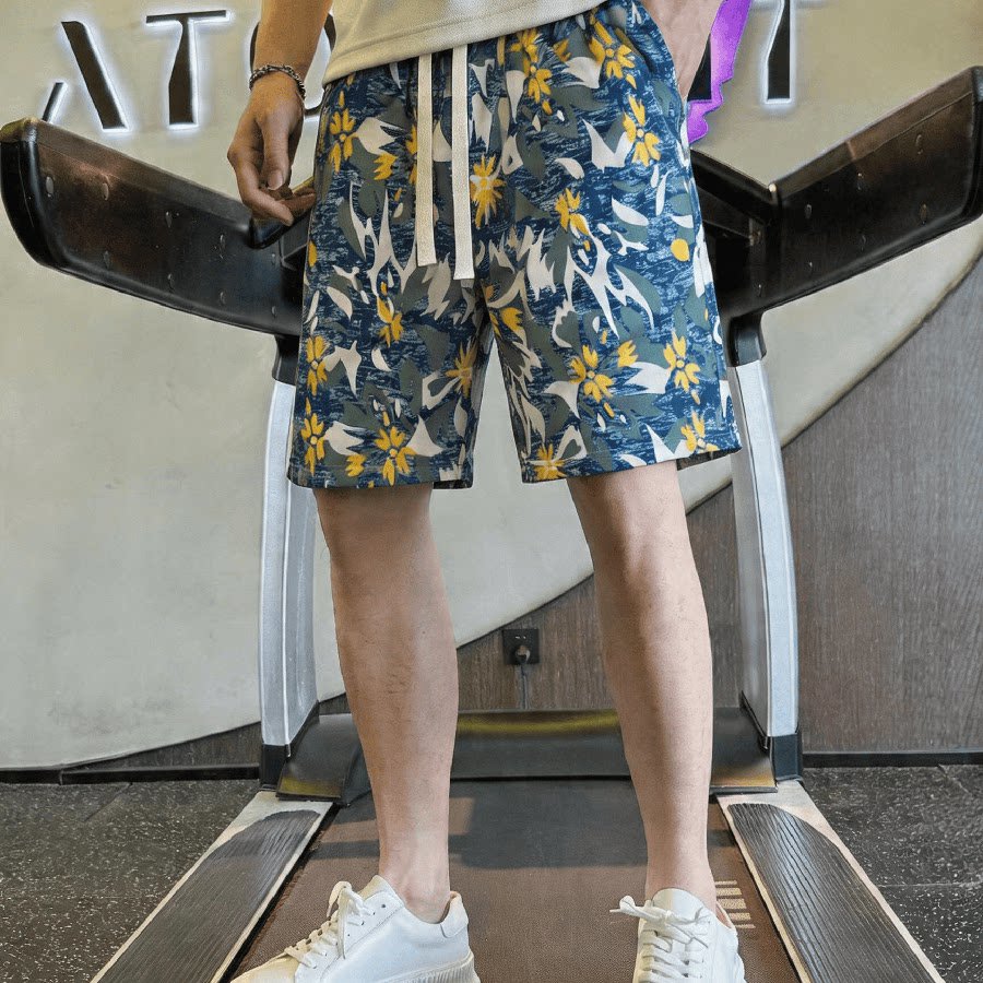 美式沙滩裤复古短裤男女同款夏季新款潮牌运动五分裤休闲宽松马裤