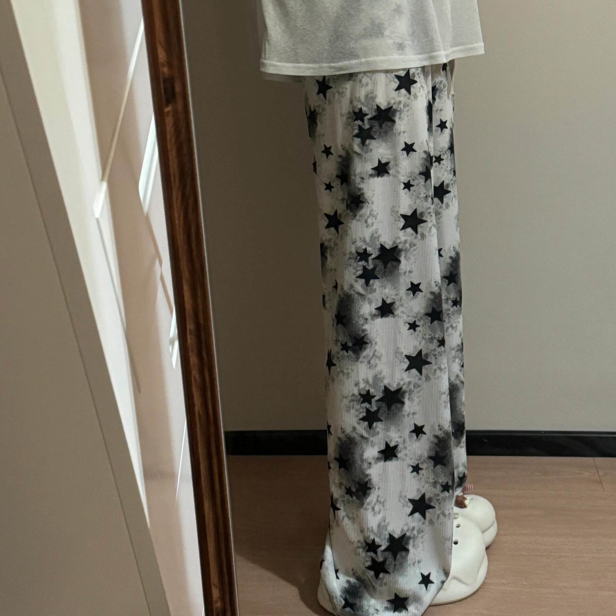 美式复古遛弯裤阔腿裤男女秋冬直筒裤飘飘裤宽松百搭长裤大码