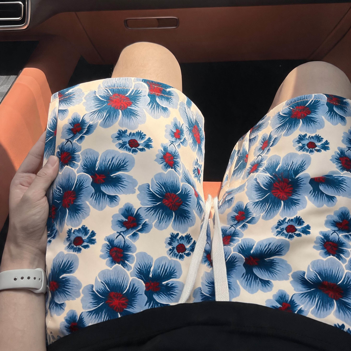 美式松弛感印花阔腿短裤男女夏季宽松显瘦透气直筒休闲中裤沙滩裤