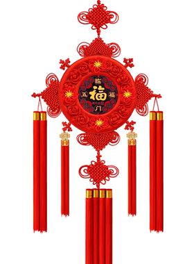 天猫新品桃木中国结送粘钩香包