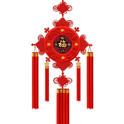 天猫新品桃木中国结送粘钩香包