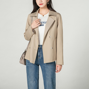 韩版短款风衣外套女2026年春秋新款时尚风衣女薄款休闲风衣外套女