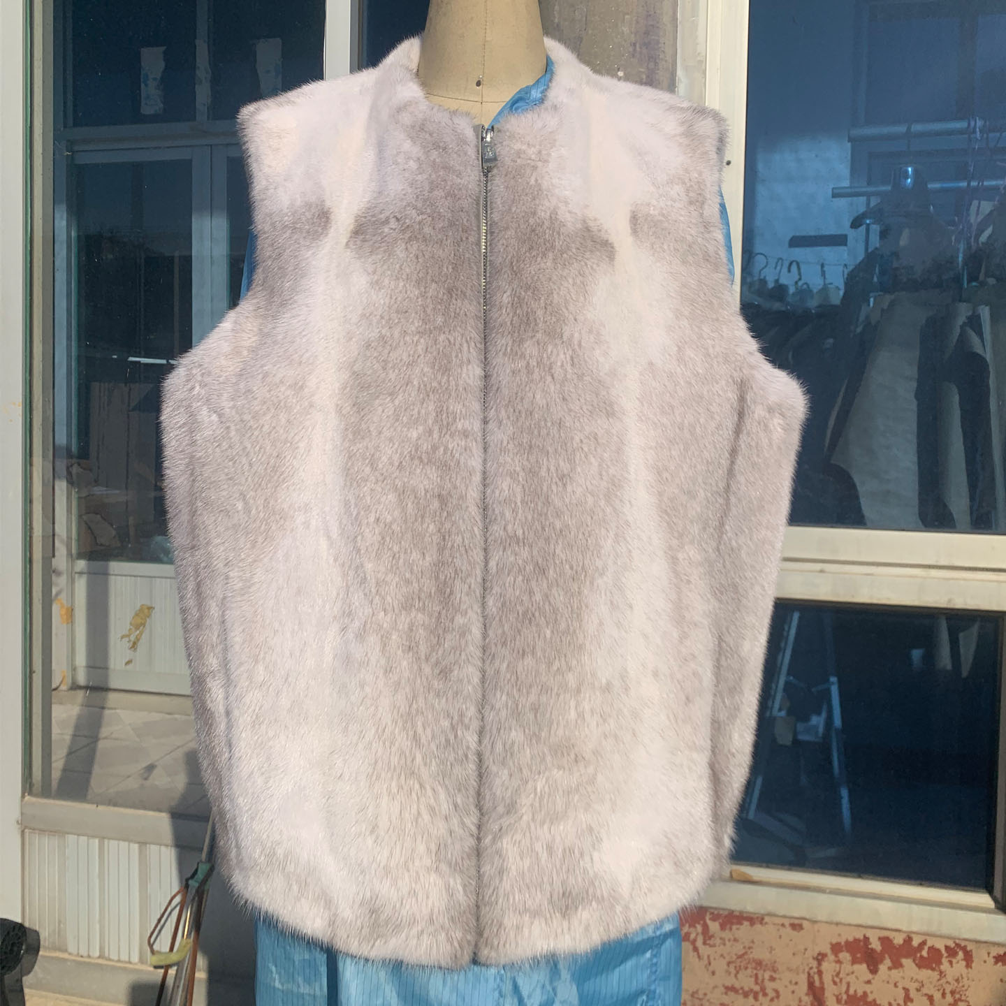 秋冬水貂皮马甲男立领保暖定制