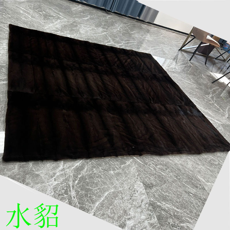 咖啡色水貂皮坐床垫高档皮草加工厂专业皮毛原料市场河北浙江ktv