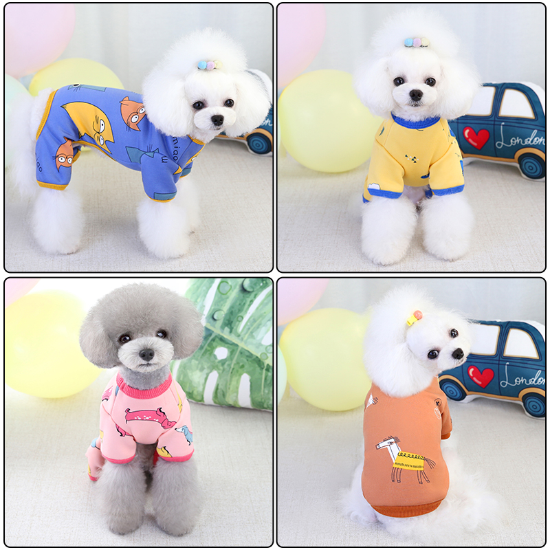 卡通可爱比熊博美春季狗狗衣服