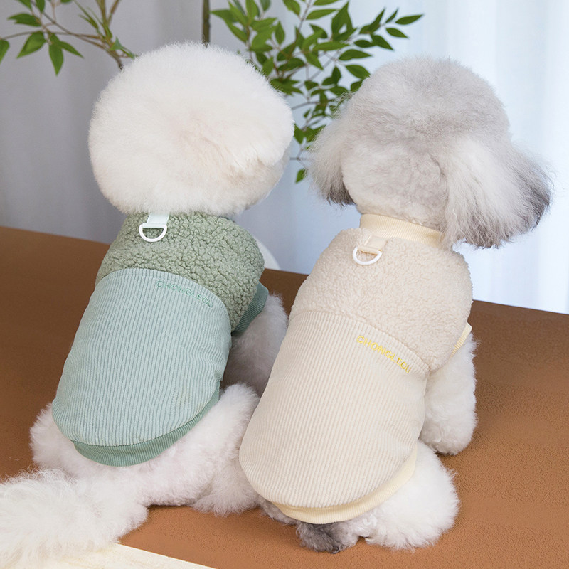 宠物狗狗衣服秋冬装保暖简约灯芯绒棉衣猫咪小狗泰迪比熊博美贵宾