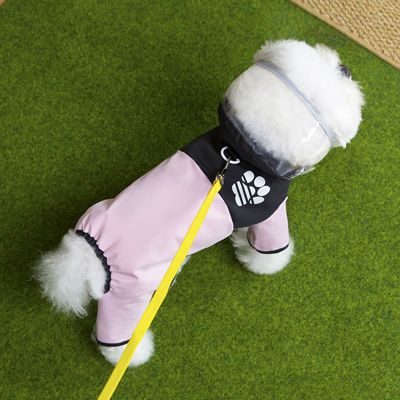 狗狗衣服四腿衣防水防脏冲锋衣雨衣可牵引宠物小型犬泰迪比熊博美