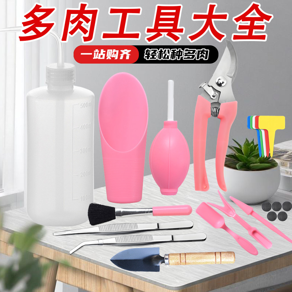 多肉工具大全专用镊子套装家庭养花水壶铲土园艺夹子种植整套新手
