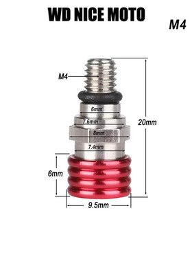 M4M5螺丝摩托越野车4mm5mmWP减震放气螺丝适用于本田KTM川崎