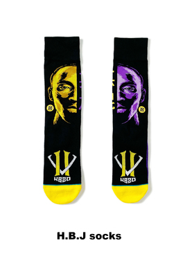 HBJ 专业滑板运动袜毛巾底减震保护纯棉透气中筒男袜保护街头潮酷