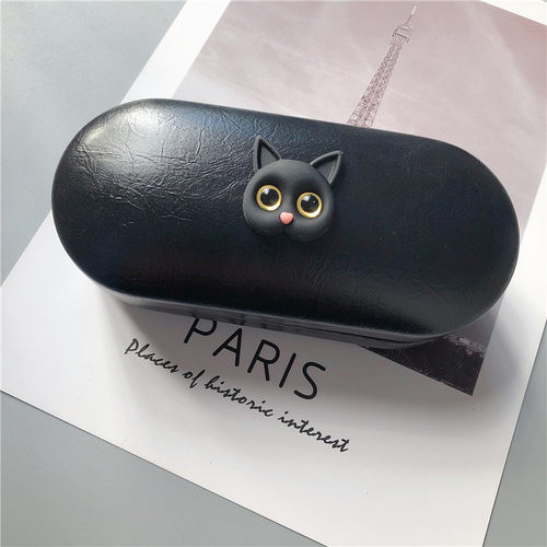 猫咪框架近视镜眼镜盒
