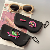 2025夏可爱Nice滑板猫太阳镜墨镜近视眼镜收纳袋男女通用便携收纳