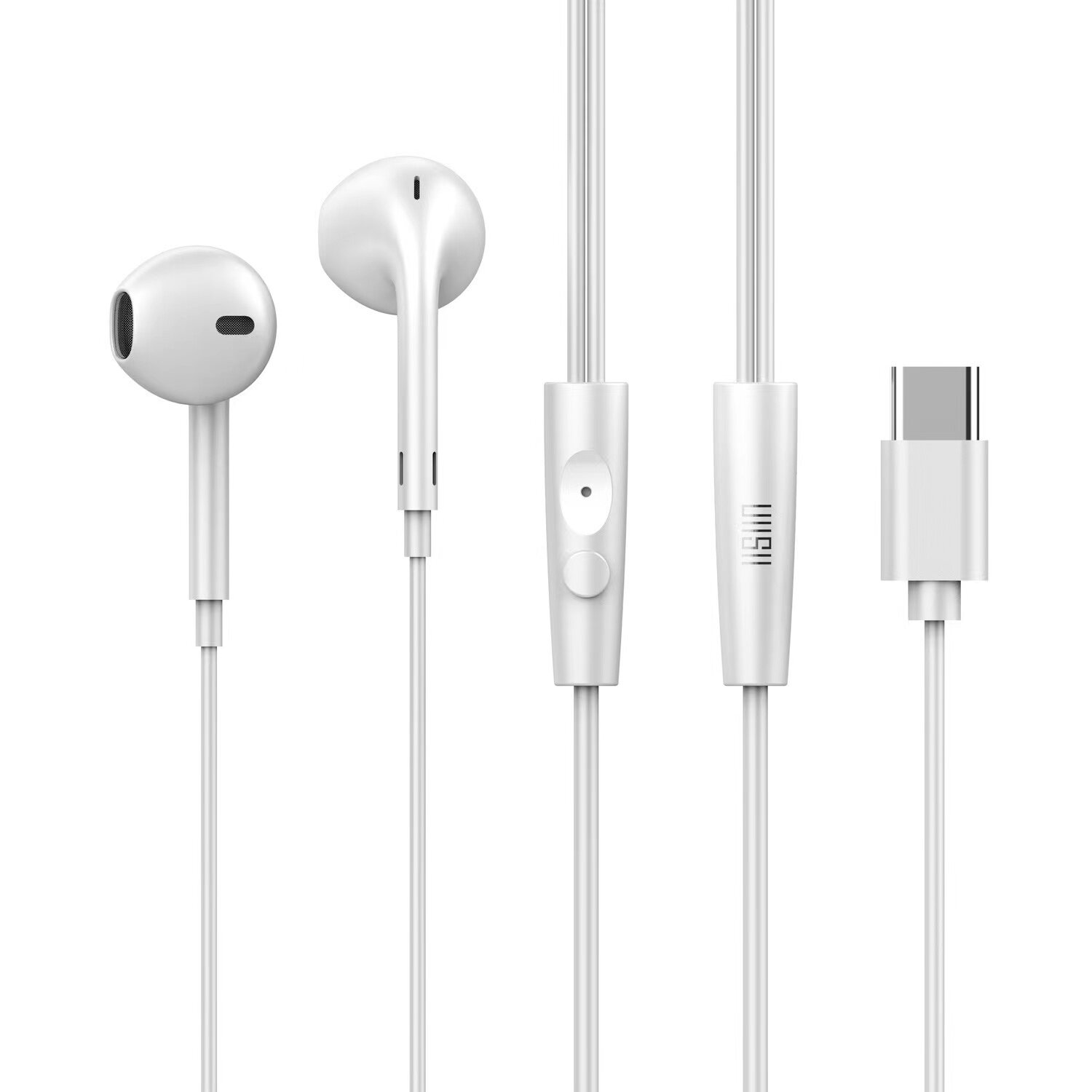 UiiSii S2系列云仕半入耳式圆孔TYPEC扁口高音质有线耳机