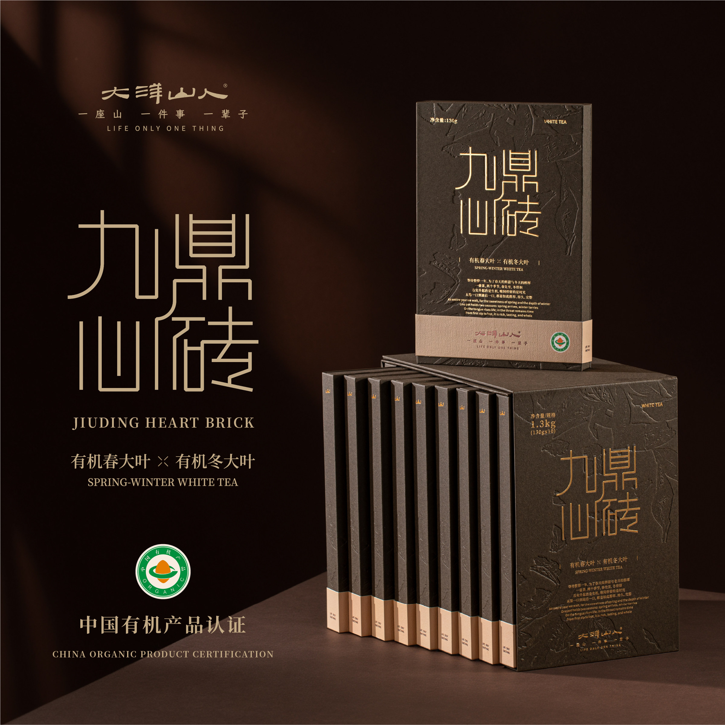 福鼎白茶2024九鼎心砖有机白茶