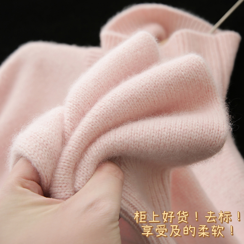 CE！教科书级别的羊绒衫！简单实用还很气质！高领毛衣针织衫女冬