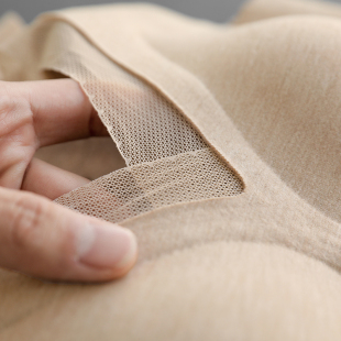 无痕保暖双面磨毛打底背心内衣女 带胸垫一体式 德绒 羊毛桑蚕丝