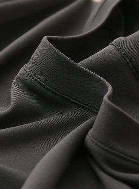 禾原厂原面料！140g强捻针织真丝！宽松大码中性风圆领T恤女夏