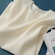 22姆米重磅真丝面料 有弹力 钉珠圆领短袖 划算S了 白衬衫 T恤女