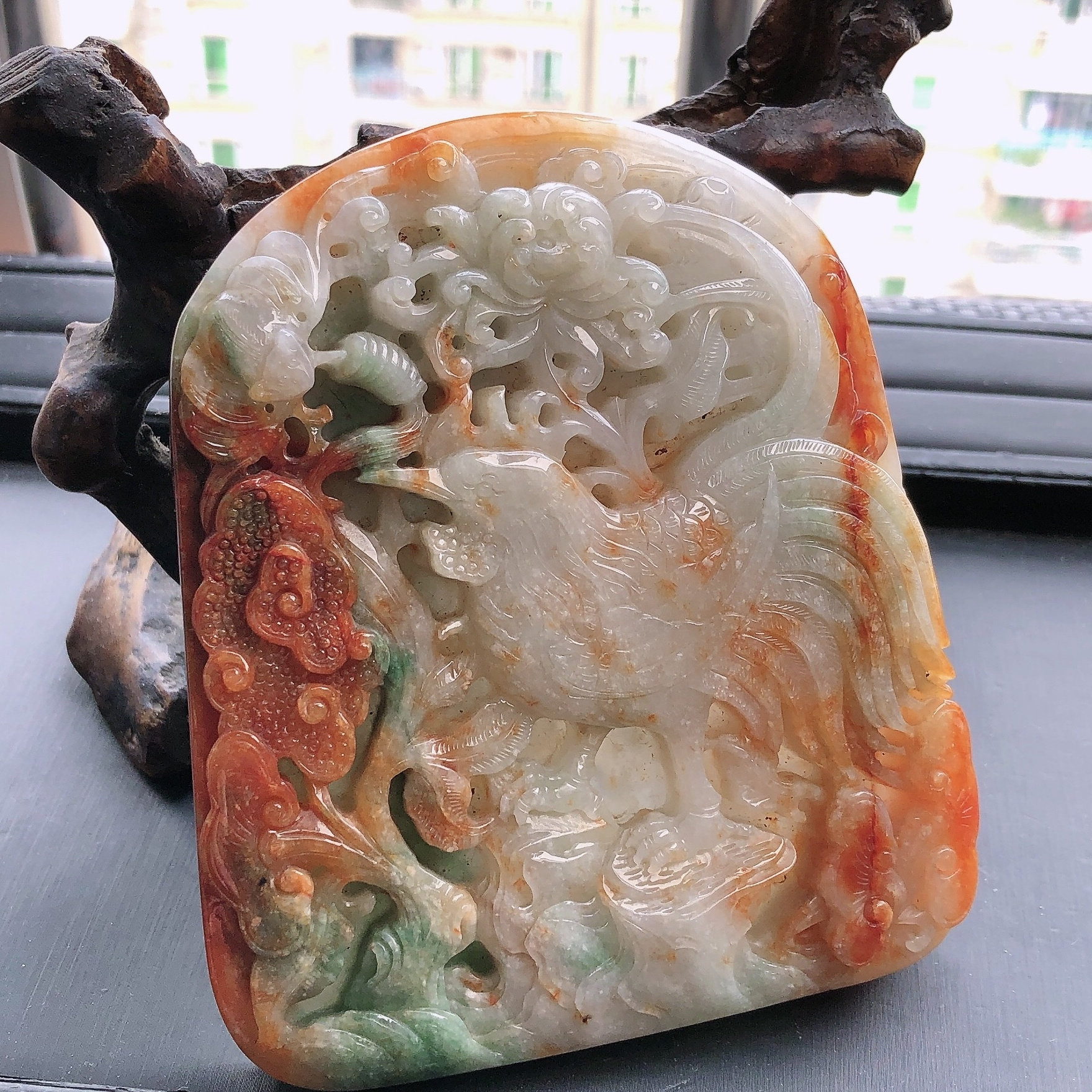 缅甸天然翡翠A货大吉大利摆件
