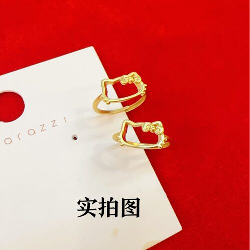 KT猫戒指小红书同款越南沙金卡通