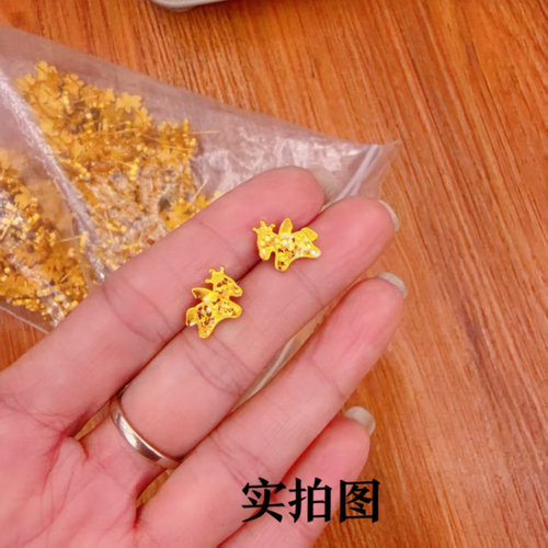 越南沙金碎冰冰马上有钱耳钉女复