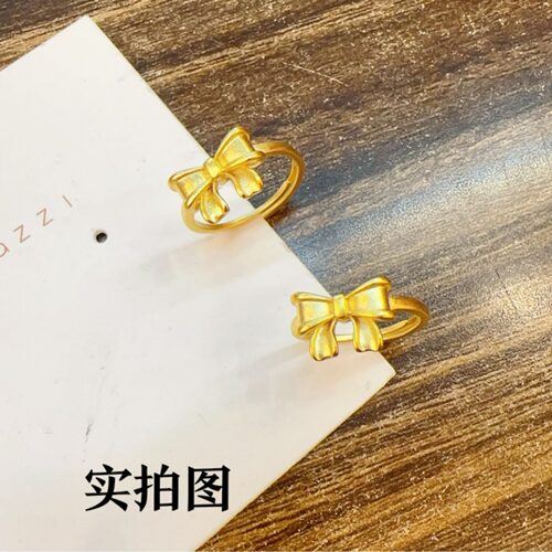 蝴蝶结戒指黄金色小红书在逃公主