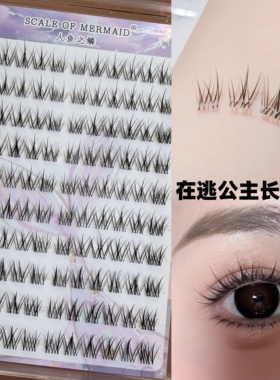在逃公主毛绒感免胶免卸氧气甜心假睫毛自然单簇上镜懒人新手睫毛
