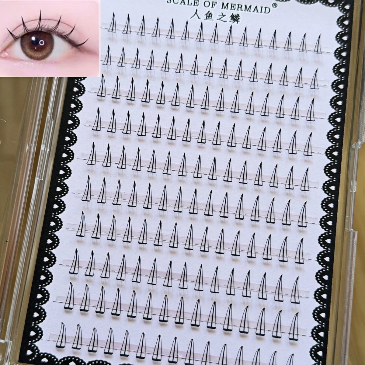 人鱼之鳞新款A型韩系睫毛 小薄片假睫毛大容量自然分段cos网红