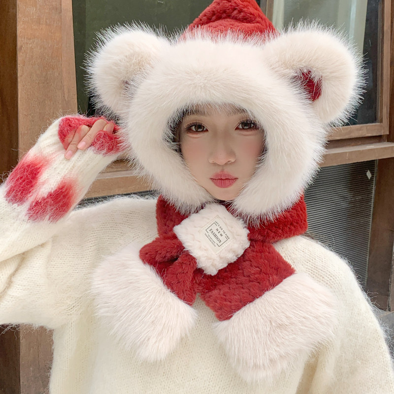 米舒熊冬季新款防寒保暖帽