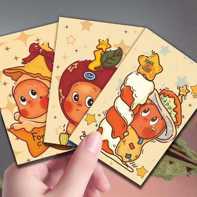 48张Twinkl小卡趣味可爱星星人泡泡玛特角色卡通治愈系正能量小卡